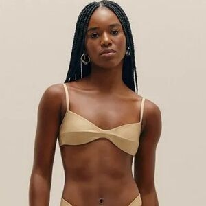 Haight Womens Monica swim bikini Top size large new with tags smoke pet free hom